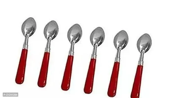 Plastic Handle Stainless Steel Spoon Pack Of 6