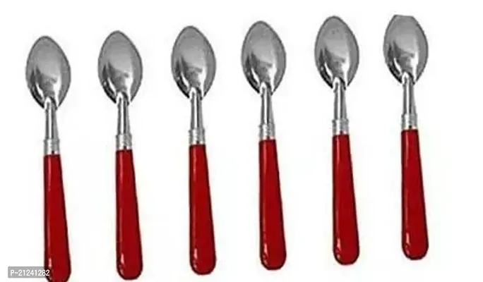 Plastic Handle Stainless Steel Spoon Pack Of 6