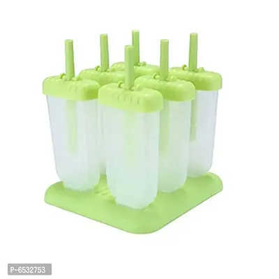 RANIC Homemade Ice Candy Kulfi Maker Molds | Reusable Ice Popsicle Molds with Sticks Ice Pop Maker (Green, Pack of 1)