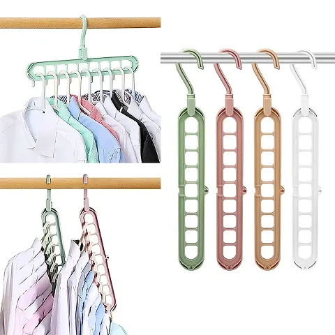 DHYANA MART Magic Hanger Multipurpose Closet/Cupboard Multi Hanger Organizer Pack of 5