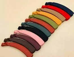 Multi Color Imported Rubber Acrylic Material Stone Banana Hair Clips For Women (Multi Colour) | Hair Clutchers (Pack of 06 Pc)-thumb2