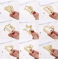 Metal Hair Clips for Women Stylish Latest-Medium Size Pack of 6, Clutchers for Hair, Fashion Hair Pin Claw Hair Clips for Girls, Hair Accessories for Women, Gift for Girls, Multicolour-thumb3