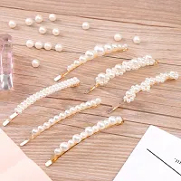 Gold Pearl Bobby Pins For Women Girls Valentines Styling Hair Clip Barrettes Bridal Fashion Butterfly Hair Clamps, Birthday Party, Prom,Daily Wearing,Motherrsquo;s Day Gift Set 6 Pack-thumb3