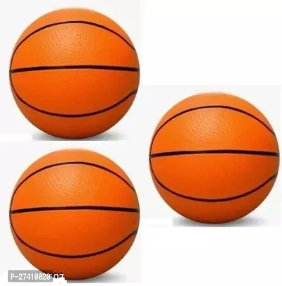 Basketball PU Pasted  Rubber Basket Ball Size 3 for Indoor Outdoor Training Learner Basketballs Orange Color ( Pack of 3 )-thumb0