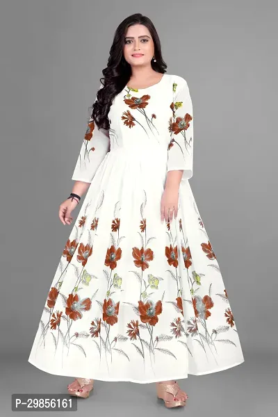 Fancy Georgette Printed Ethnic Gown For Women