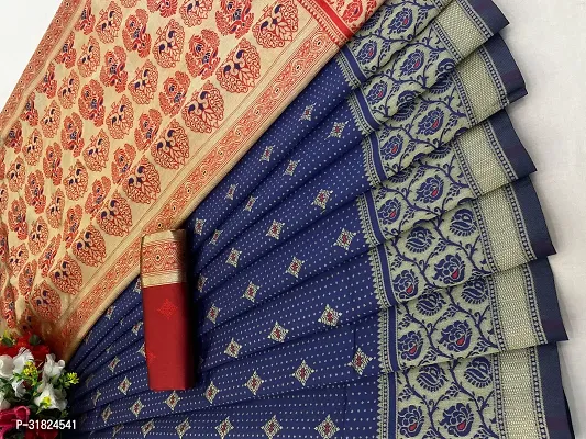 Most Demanded Fency Soft Banarasi Silk Jacquard Weaving Work Saree For Women