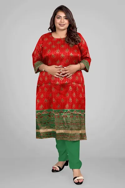 Stylish Silk Jacquard Kurti for Women