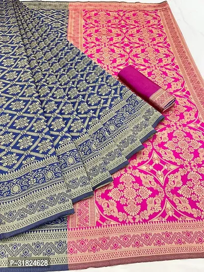 Most Demanded Fency Banarasi Silk Jacquard Weaving Work Saree-thumb0