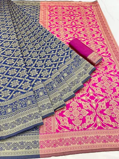 Most Demanded Fency Banarasi Silk Jacquard Weaving Work Saree