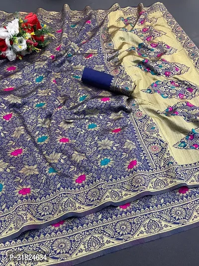 Most Demanded Fency Banarasi Silk Jacquard Weaving Work Saree-thumb0