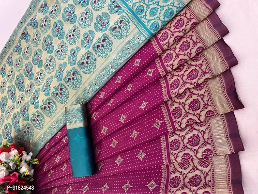 Most Demanded Fency Soft Banarasi Silk Jacquard Weaving Work Saree For Women