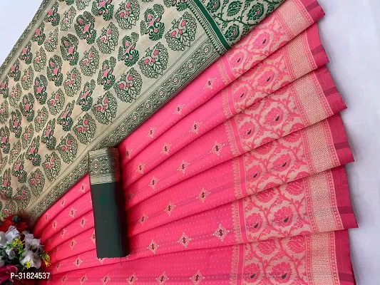 Most Demanded Fency Soft Banarasi Silk Jacquard Weaving Work Saree For Women