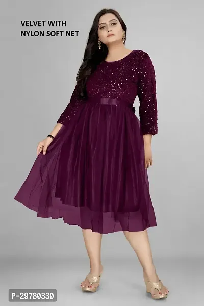 Attractive Velvet  Gown for Women-thumb0