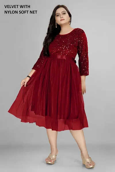 Attractive Velvet Gown for Women