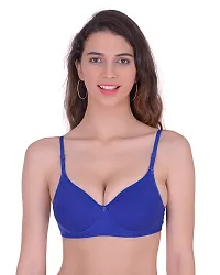 Fabulous Cotton Blend Solid Padded Bras-Pack Of 3-thumb1