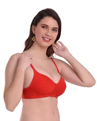 Fabulous Cotton Blend Solid Padded Bras-Pack Of 3-thumb3