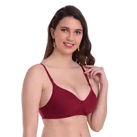 Womens Cotton Rich Lightly Padded Non Wired Full Cup Regular Bra Pack of 3-thumb3