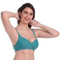 Womens Cotton Rich Lightly Padded Non Wired Full Cup Regular Bra Pack of 3-thumb2