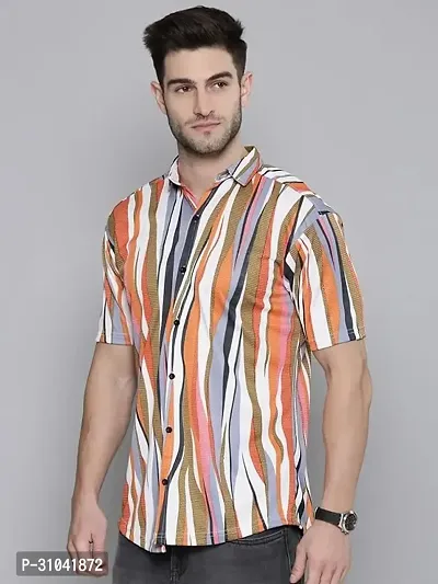 Stylish Multicoloured Cotton Blend Casual Shirt For Men-thumb0