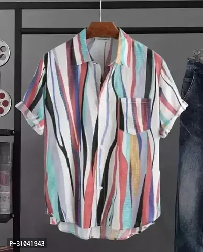 Stylish Multicoloured Cotton Blend Casual Shirt For Men