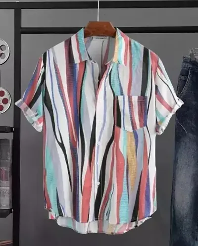 Reliable Mens Digital Shorts Sleeve casual Shirt For Men