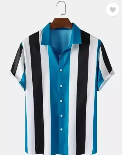 Stylish Cotton Spandex Colourblocked Multicoloured Short Sleeves Shirt For Men