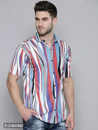 Stylish Multicoloured Cotton Blend Casual Shirt For Men-thumb0