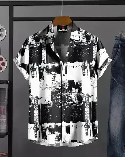 Comfortable Polyester Short Sleeves Casual Shirt 