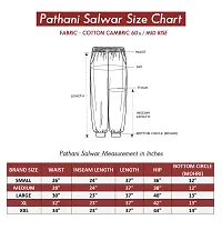 fabcoast Women Pathani Afghani Salwar Regular Ethnic wear 100% Cotton Cambric with Full Elastic and 2 Side deep Pockets (M, DARK GREY)-thumb1