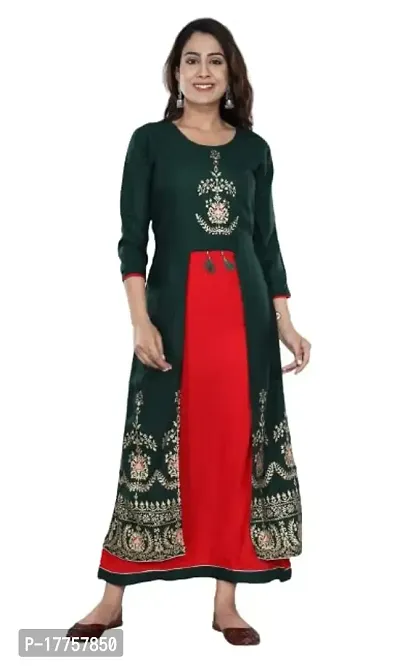 Women's Rayon A-Line Kurta/Block Print Kurti/Women's Kurti/Ethnic Kurti for Women/Casual Wear