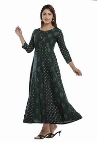 Ashish Print Women's Floral Printed Rayon Anarkali Kurta Gown-thumb1