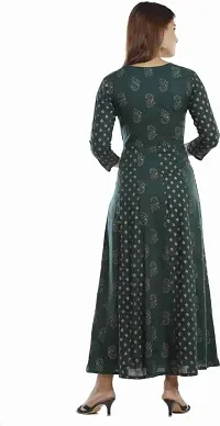 Ashish Print Women's Floral Printed Rayon Anarkali Kurta Gown-thumb2