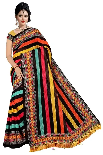 Attractive Georgette Saree with Blouse piece 