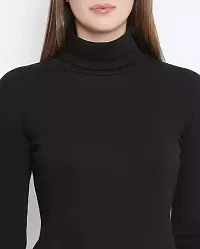 ANBICH Designs Black Turtle Neck Full Sleeve Top-thumb1