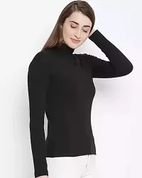 ANBICH Designs Black Turtle Neck Full Sleeve Top-thumb2