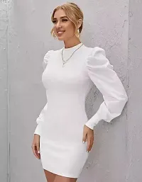 Puff Sleeve Dress For Women and Girls-thumb2