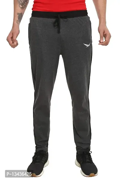 HiFlyers Men's Cotton Track Pants Grey(TS128_AM_S)
