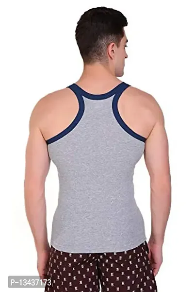 T.T. Men Designer Gym Vest Pack of 2 Olive-Black ::Grey-Blue-thumb5