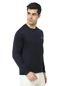 HiFlyers Men's Fleece Round Neck Sweatshirt (HFW048_NVY_M_Navy_M)-thumb2