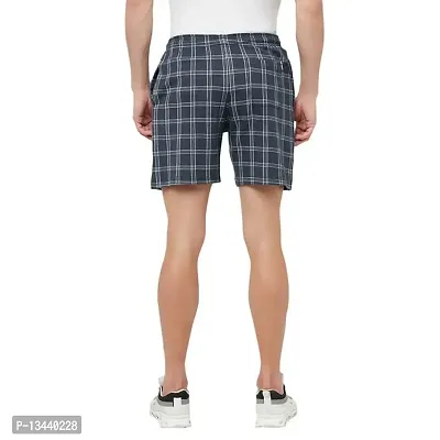 T.T. Men Cool Check Shorts Pack of 1 NVY-thumb4