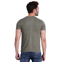 T.T. Men Solid Cotton Round Neck Tshirt Anthra Melange-thumb3