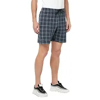 T.T. Men Cool Check Shorts Pack of 1 NVY-thumb2