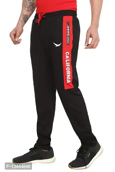 HiFlyers Men's Regular Fit Trackpants Black red(TS128_BR_XXL)-thumb5