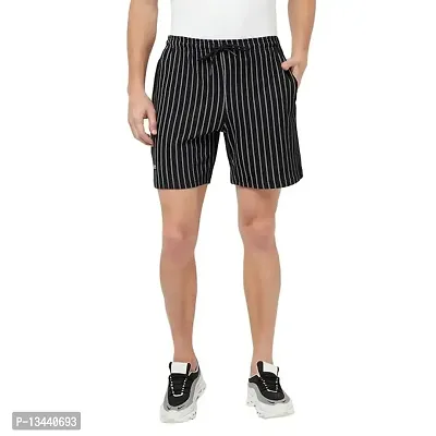 T.T. Men Cool Striper Shorts Pack of 1 Black
