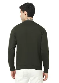 HiFlyers Men's Fleece Round Neck Sweatshirt (HFW048_OLV_L_Olive_L)-thumb3