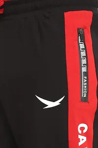 HiFlyers Men's Regular Fit Trackpants Black red(TS128_BR_XXL)-thumb3