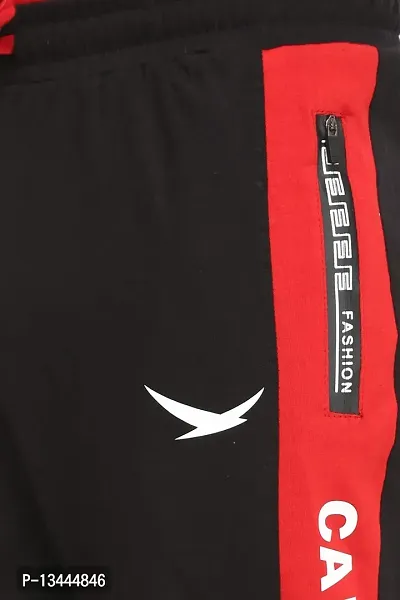 HiFlyers Men's Regular Fit Trackpants Black red(TS128_BR_XXL)-thumb4