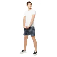 T.T. Men Cool Check Shorts Pack of 1 NVY-thumb4
