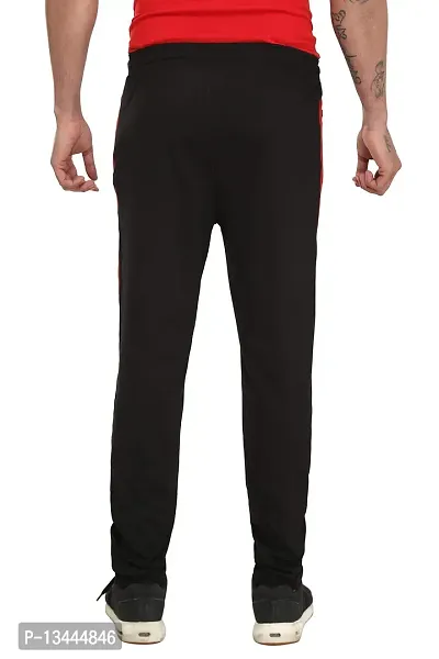 HiFlyers Men's Regular Fit Trackpants Black red(TS128_BR_XXL)-thumb3