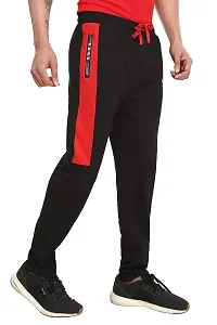 HiFlyers Men's Regular Fit Trackpants Black red(TS128_BR_XXL)-thumb1